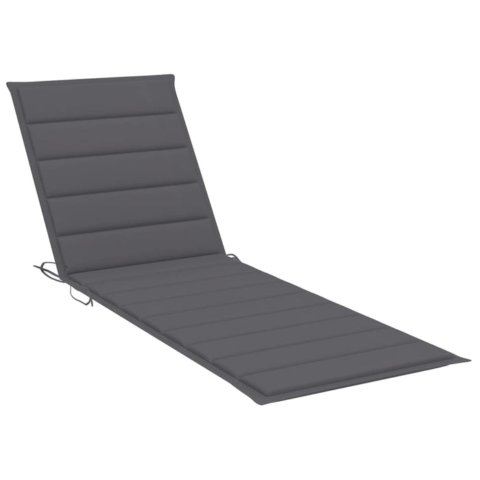 Sun lounger with anthracite cushion impregnated pine wood