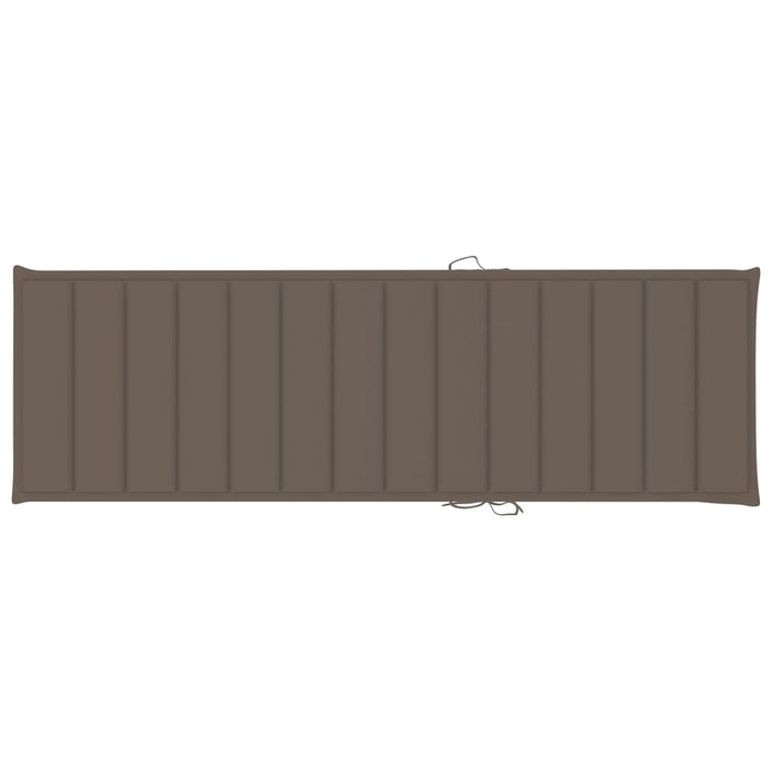 Sonnenliege mit Taupe Auflage Imprägniertes Kiefernholz