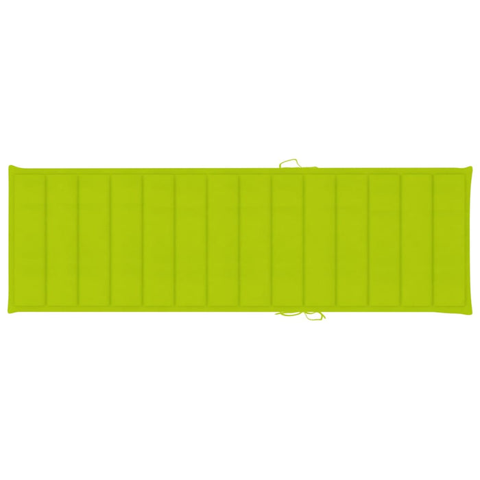 Sonnenliege mit Hellgrüner Auflage Imprägniertes Kiefernholz