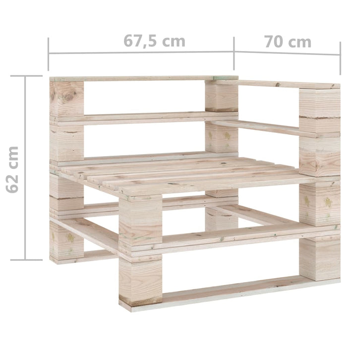 Garten-Palettensofa 3-Sitzer Kiefernholz