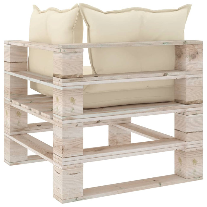 Garten-Ecksofa aus Paletten mit Kissen Kiefernholz