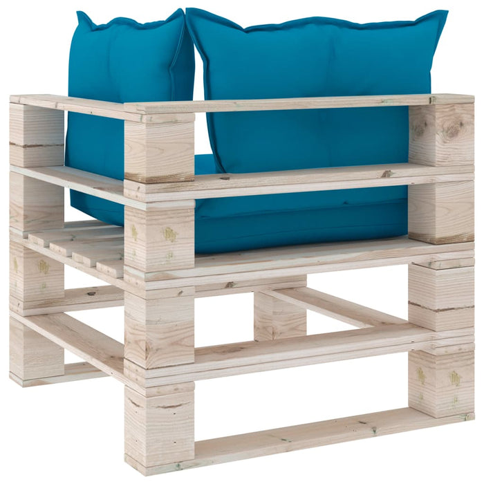 Garten-Ecksofa aus Paletten mit Kissen Kiefernholz