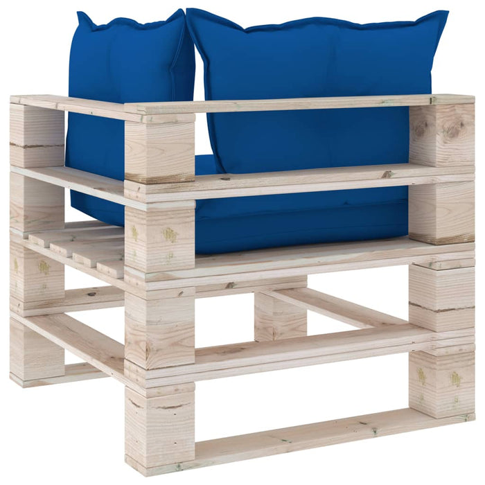 Garten-Ecksofa aus Paletten mit Kissen Kiefernholz