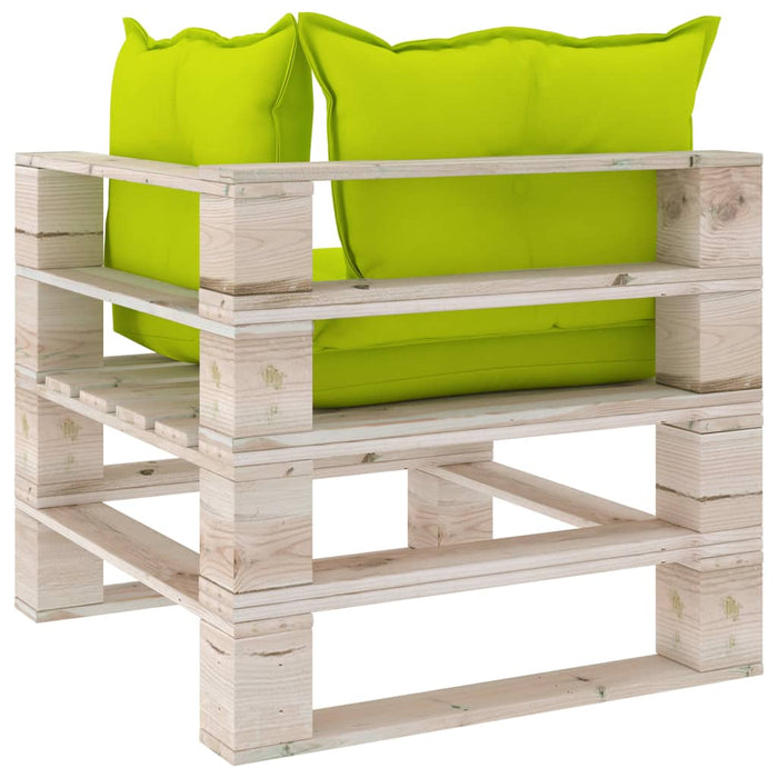 Garten-Ecksofa aus Paletten mit Kissen Kiefernholz