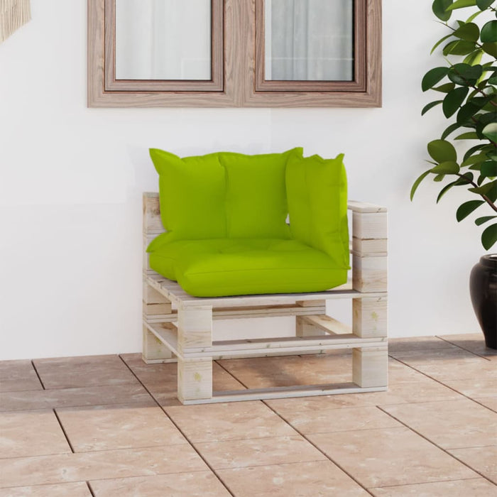 Garten-Ecksofa aus Paletten mit Kissen Kiefernholz