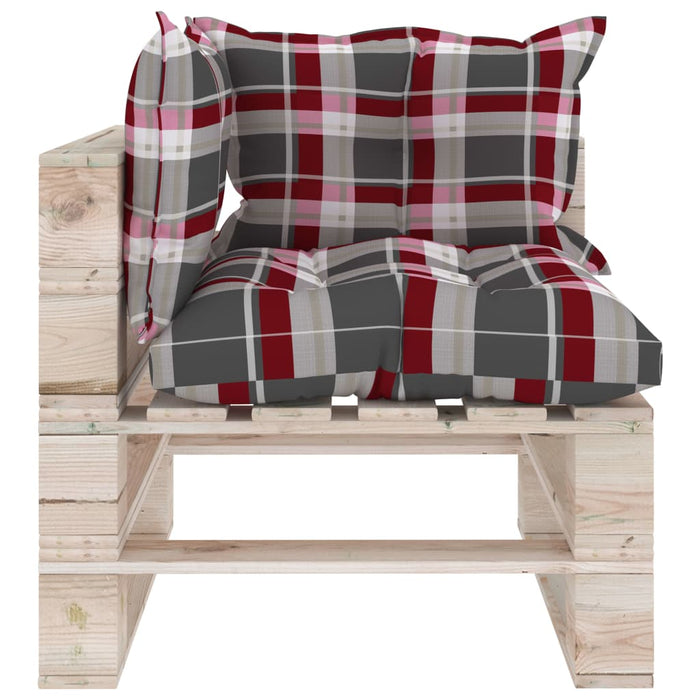 Garten-Ecksofa aus Paletten mit Kissen Kiefernholz