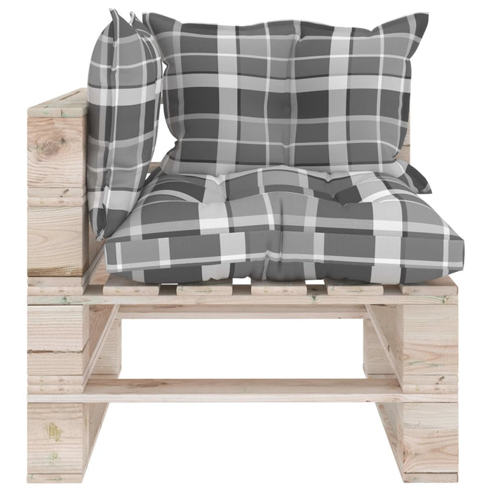 Garten-Ecksofa aus Paletten mit Kissen Kiefernholz