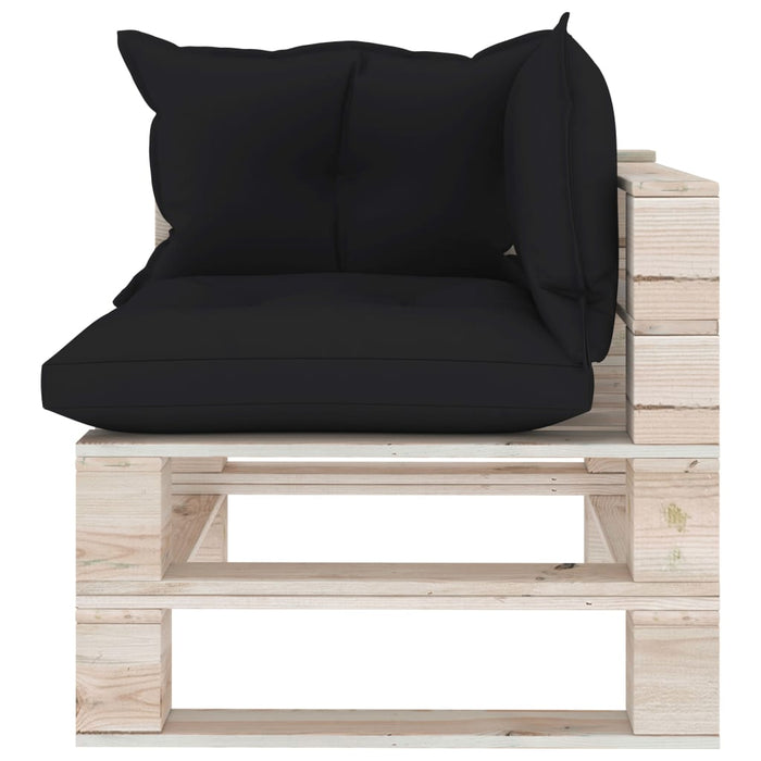 Garten-Palettensofa 2-Sitzer mit Kissen Kiefernholz