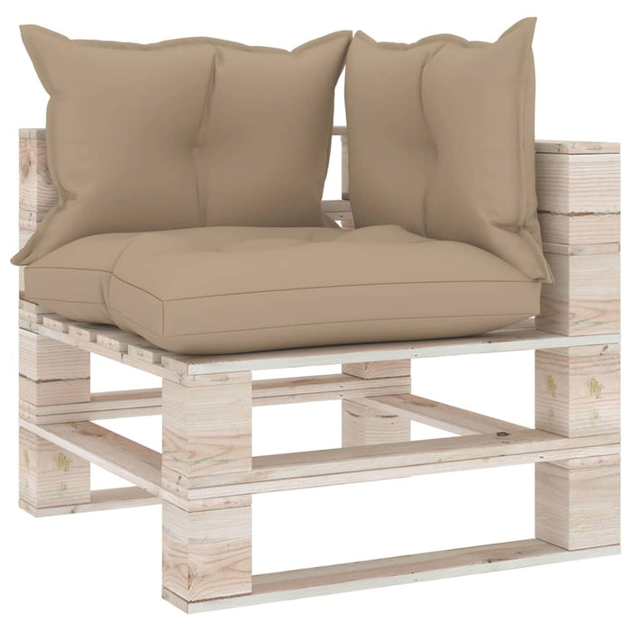 Garten-Palettensofa 2-Sitzer mit Kissen Kiefernholz