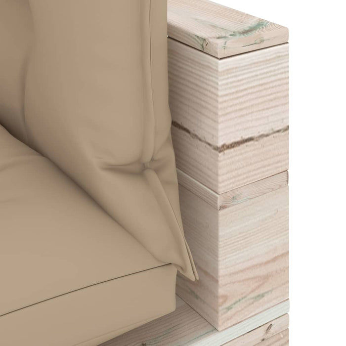 Garten-Palettensofa 2-Sitzer mit Kissen Kiefernholz