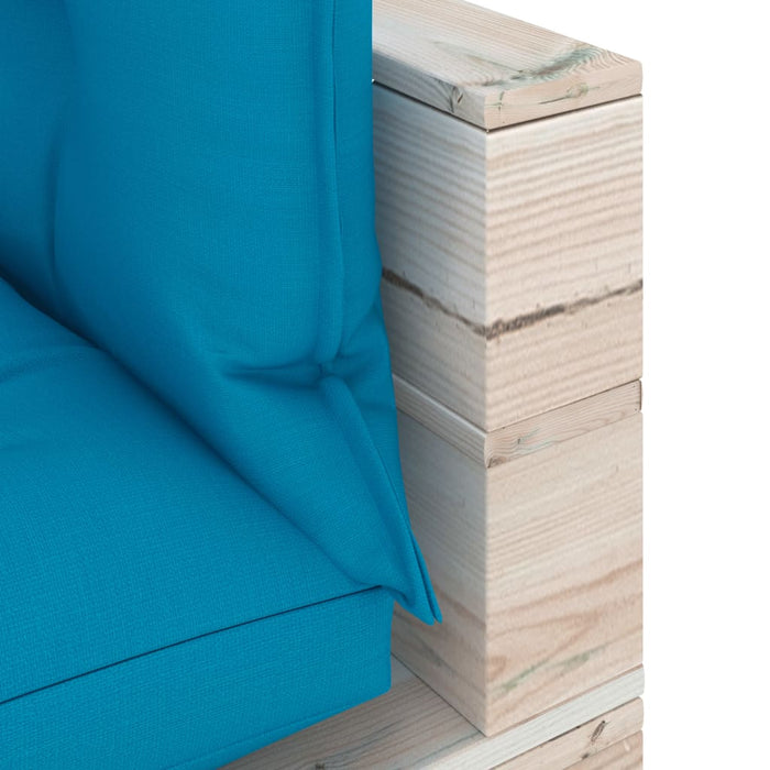 Garten-Palettensofa 2-Sitzer mit Kissen Kiefernholz