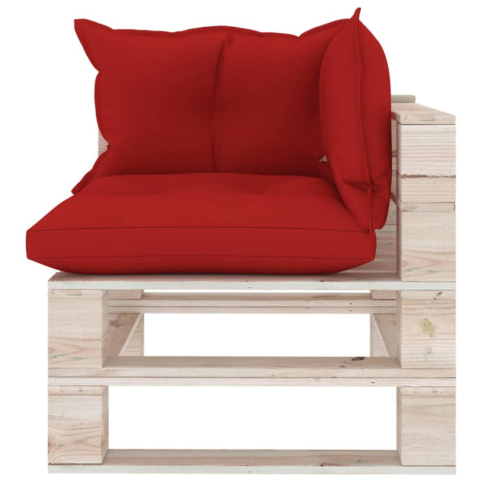 Garten-Palettensofa 2-Sitzer mit Kissen Kiefernholz