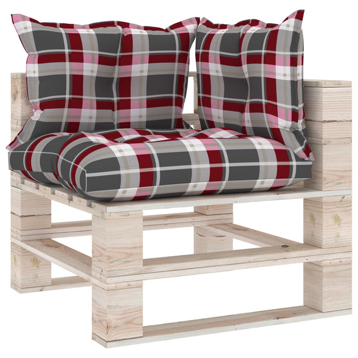 Garten-Palettensofa 2-Sitzer mit Kissen Kiefernholz