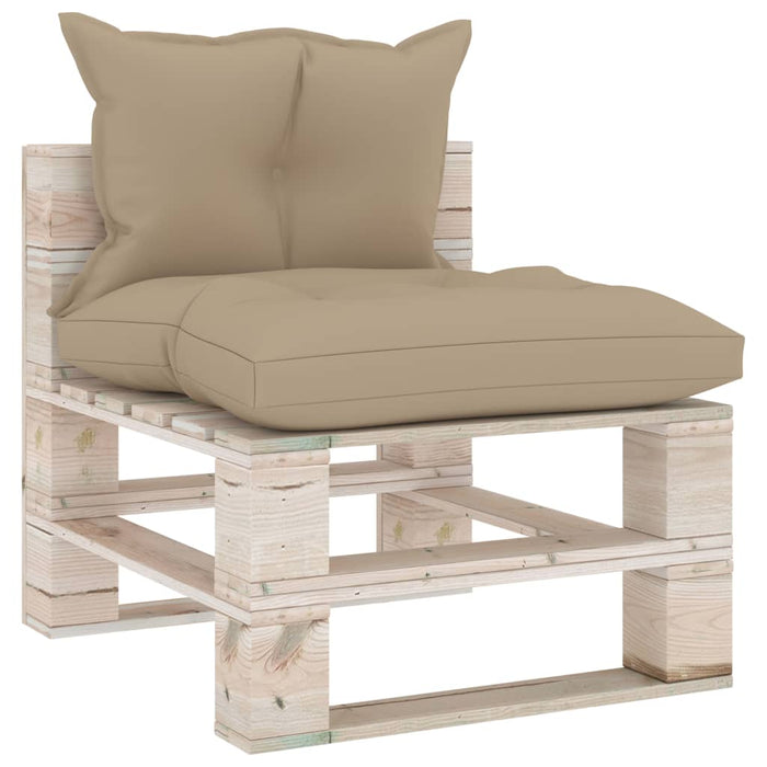 Garten-Palettensofa 3-Sitzer mit Kissen Kiefernholz