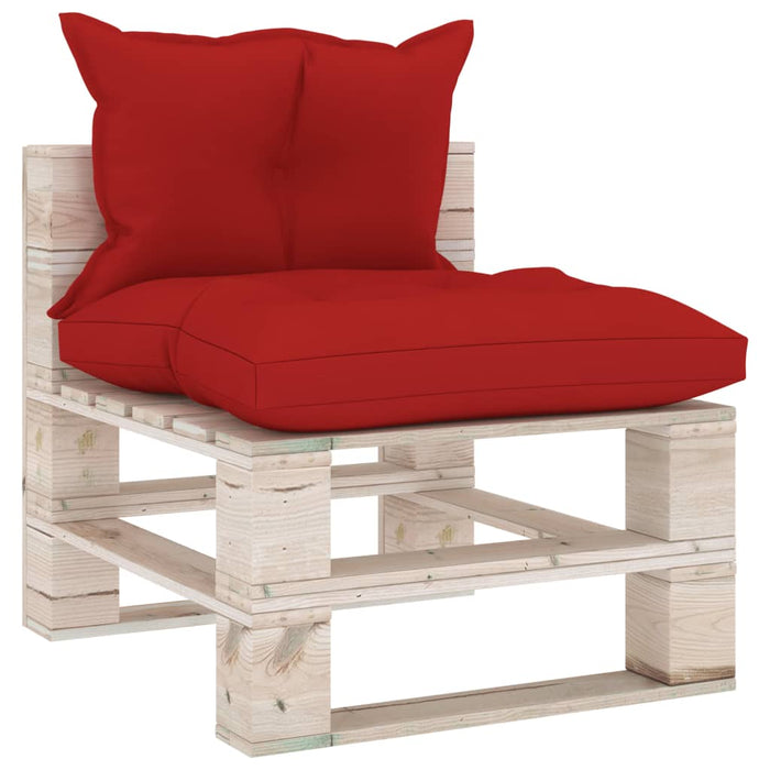 Garten-Palettensofa 3-Sitzer mit Kissen Kiefernholz