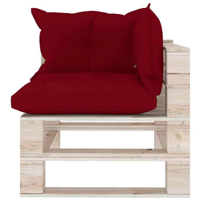 Garten-Palettensofa 3-Sitzer mit Kissen Kiefernholz