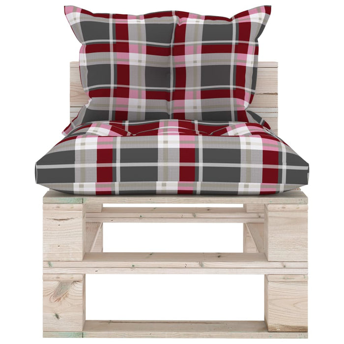 Garten-Palettensofa 3-Sitzer mit Kissen Kiefernholz
