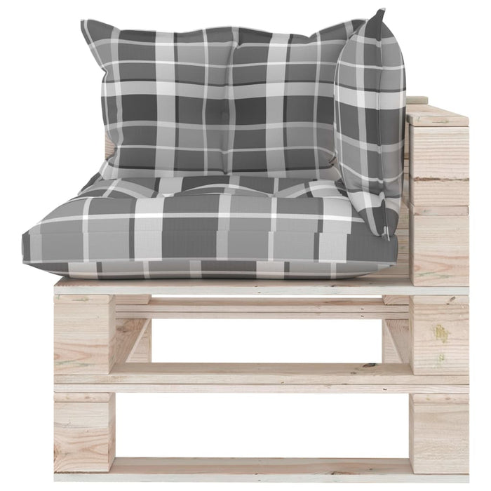 Garten-Palettensofa 3-Sitzer mit Kissen Kiefernholz