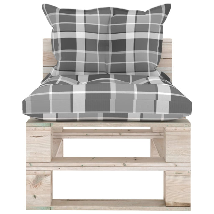 Garten-Palettensofa 3-Sitzer mit Kissen Kiefernholz
