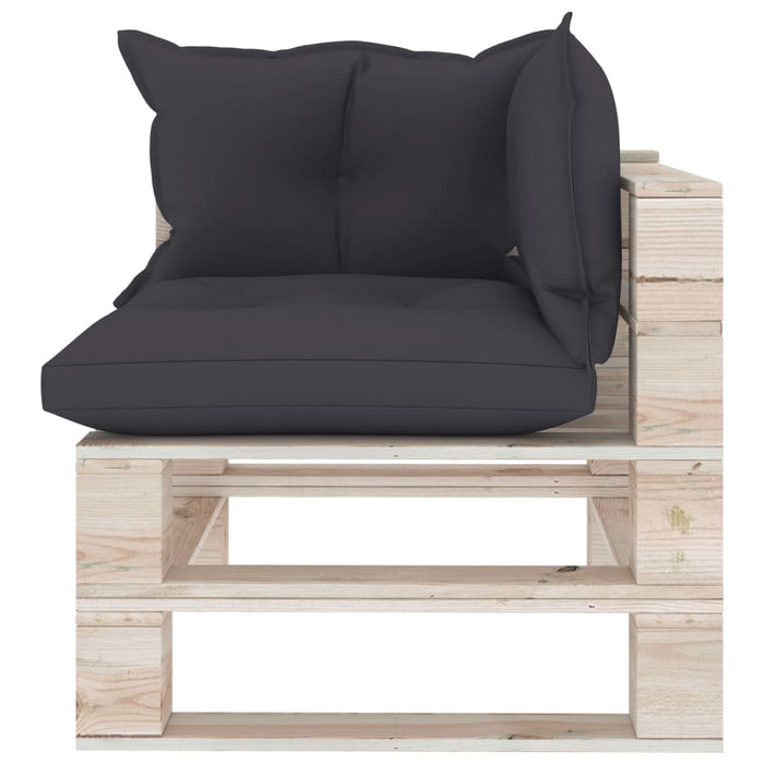 Garten-Palettensofa 4-Sitzer mit Kissen Kiefernholz