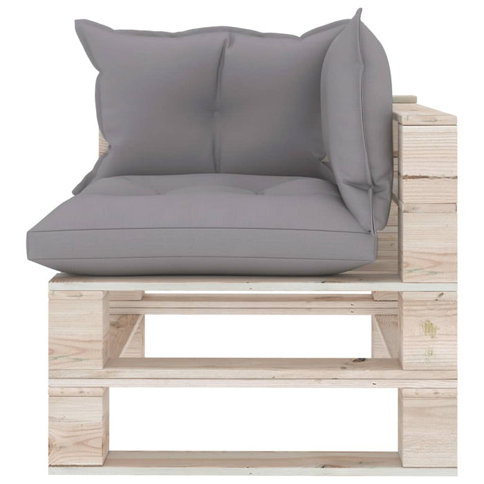 Garten-Palettensofa 4-Sitzer mit Kissen Kiefernholz