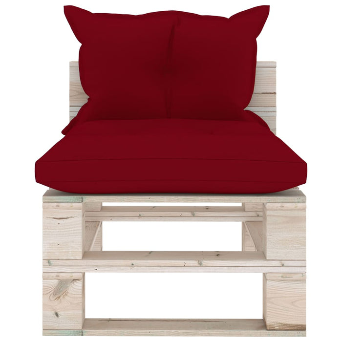 Garten-Palettensofa 4-Sitzer mit Kissen Kiefernholz