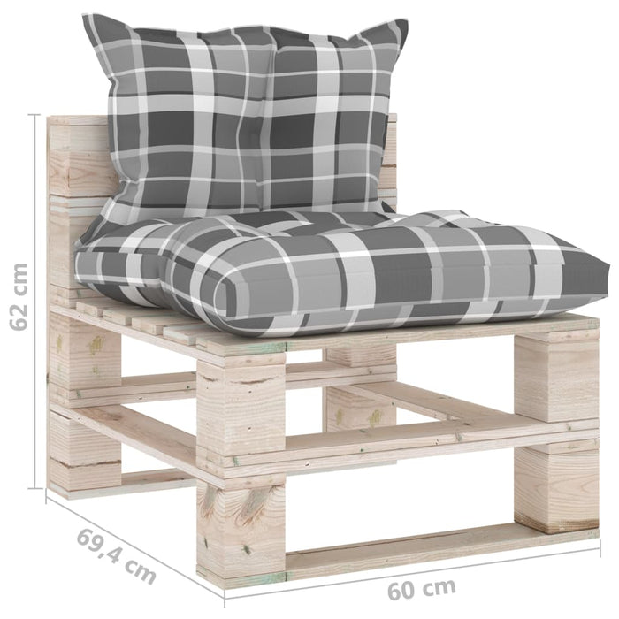 Garten-Palettensofa 4-Sitzer mit Kissen Kiefernholz