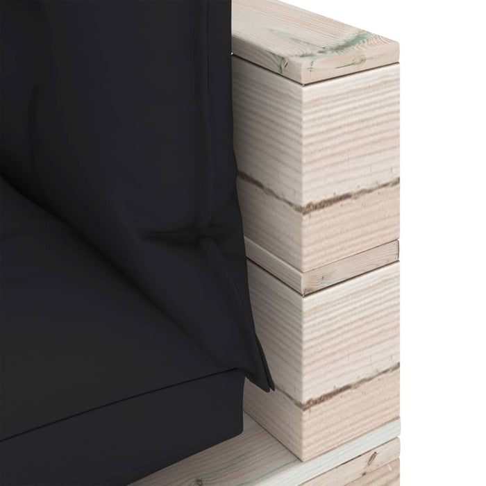 5-tlg. Garten-Lounge-Set aus Paletten mit Kissen Kiefernholz