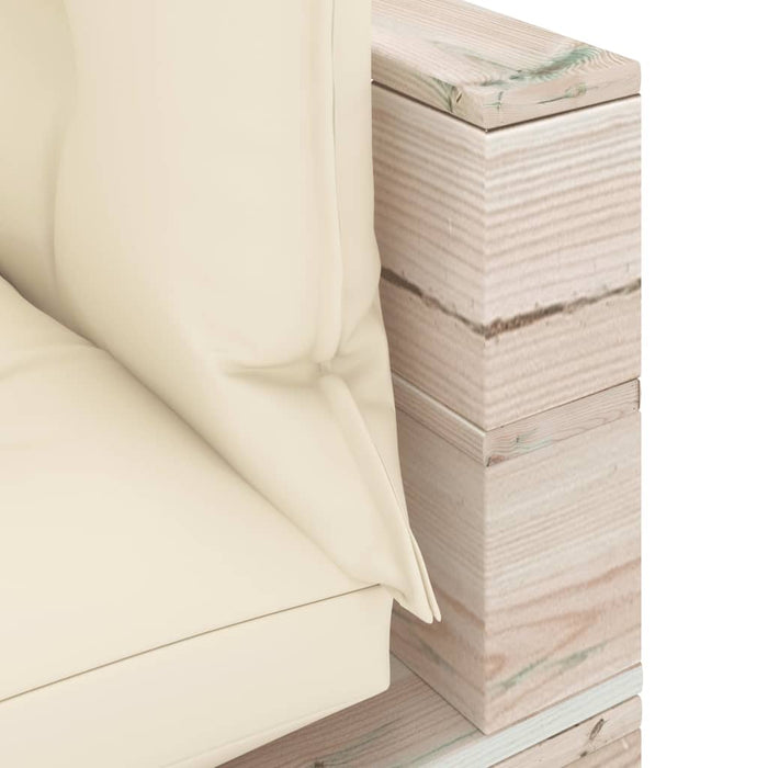 5-tlg. Garten-Lounge-Set aus Paletten mit Kissen Kiefernholz