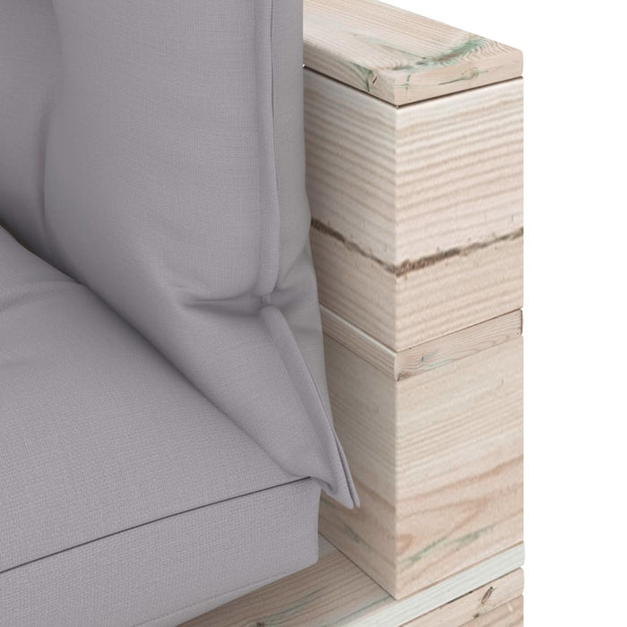 5-tlg. Garten-Lounge-Set aus Paletten mit Kissen Kiefernholz