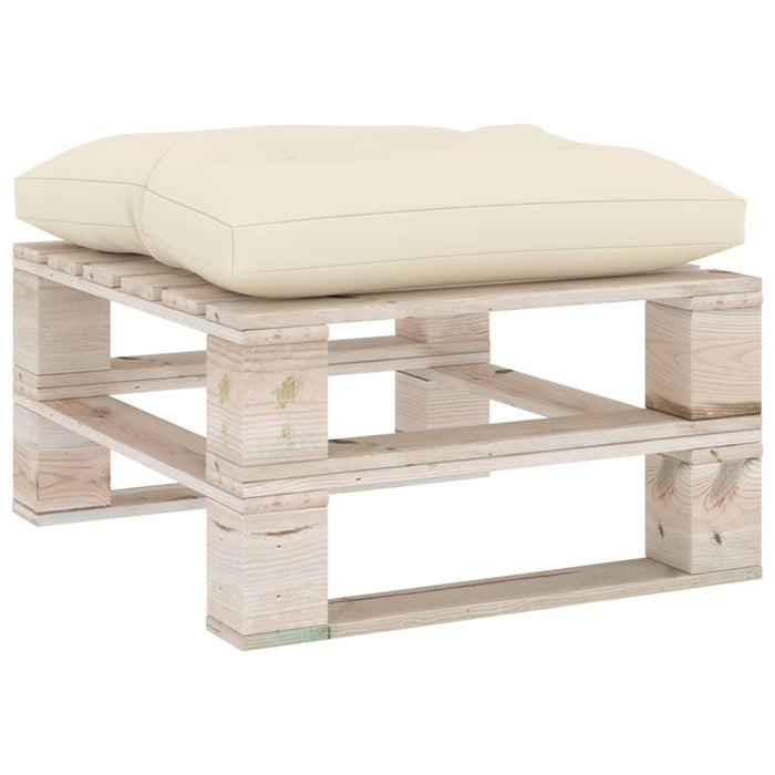 6-tlg. Garten-Lounge-Set aus Paletten mit Kissen Kiefernholz