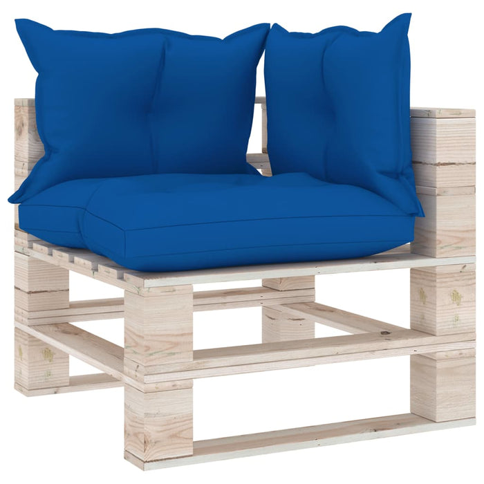 6-tlg. Garten-Lounge-Set aus Paletten mit Kissen Kiefernholz