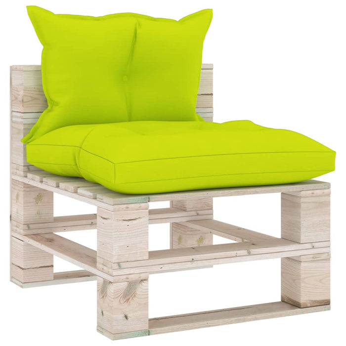 9-tlg. Garten-Lounge-Set aus Paletten mit Kissen Kiefernholz