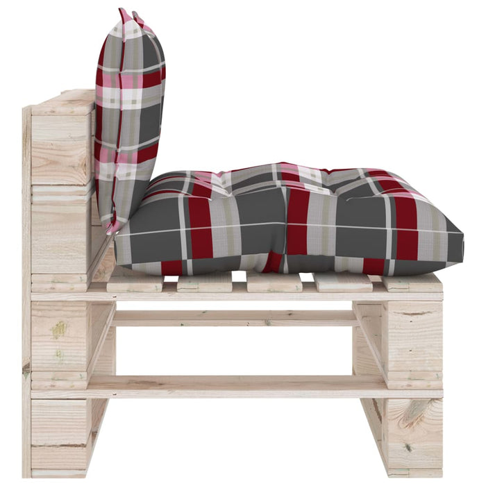 9-tlg. Garten-Lounge-Set aus Paletten mit Kissen Kiefernholz