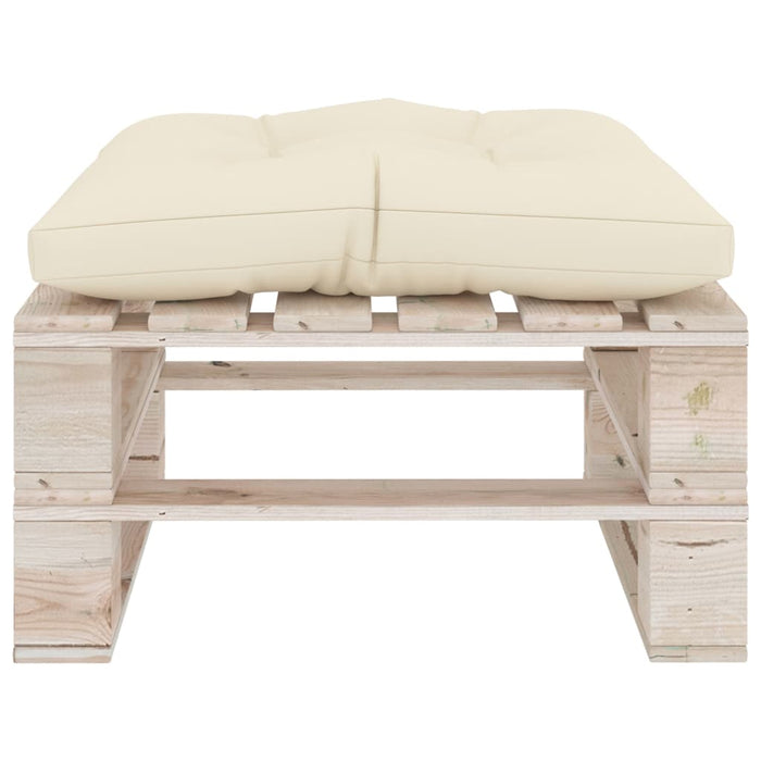 4-tlg. Garten-Lounge-Set aus Paletten mit Kissen Kiefernholz