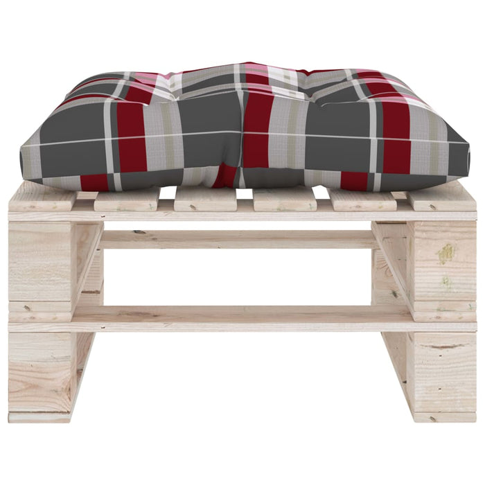 4-tlg. Garten-Lounge-Set aus Paletten mit Kissen Kiefernholz