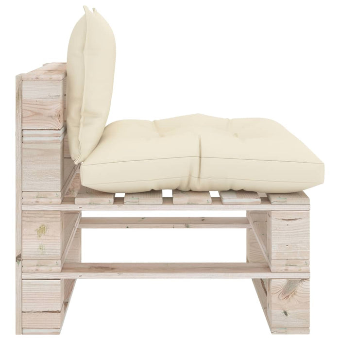 8-tlg. Garten-Lounge-Set aus Paletten mit Kissen Kiefernholz