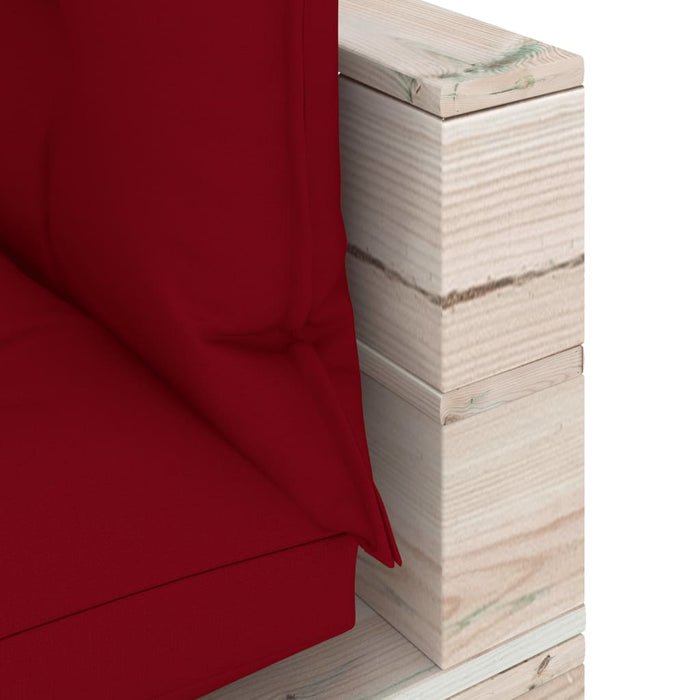 8-tlg. Garten-Lounge-Set aus Paletten mit Kissen Kiefernholz
