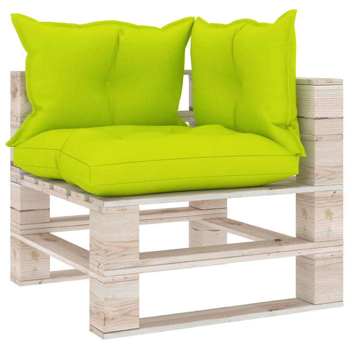 8-tlg. Garten-Lounge-Set aus Paletten mit Kissen Kiefernholz