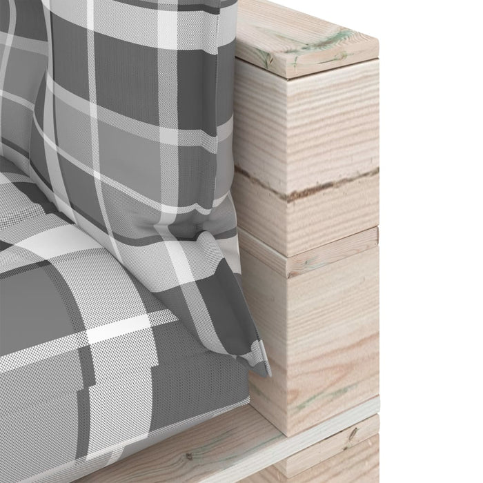 8-tlg. Garten-Lounge-Set aus Paletten mit Kissen Kiefernholz