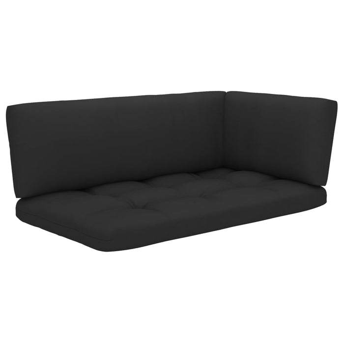 2-Sitzer-Palettensofa mit Kissen Grau Imprägniertes Kiefernholz
