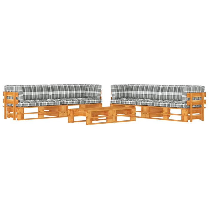 6-tlg. Paletten-Lounge-Set Honigbraun Imprägniertes Kiefernholz