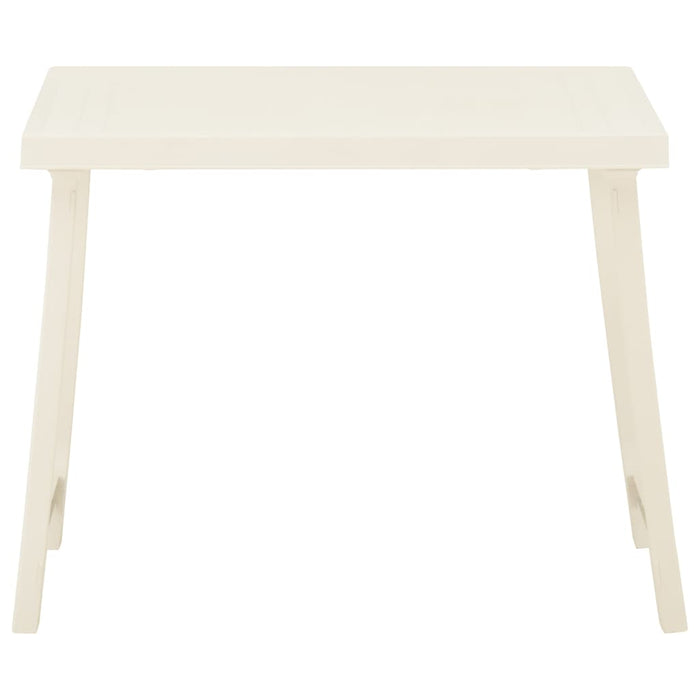 3-tlg. Bistro-Set Klappbar Kunststoff Weiß