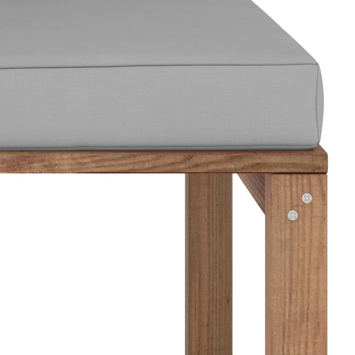 Outdoor-Ecksofa Paletten mit Kissen in Grau