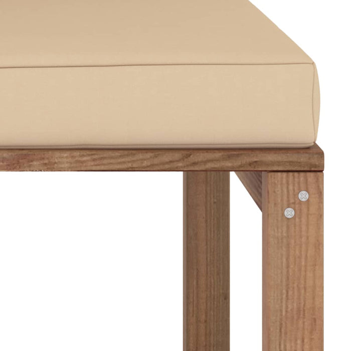 Outdoor-Mittelsofa Paletten mit Kissen in Beige