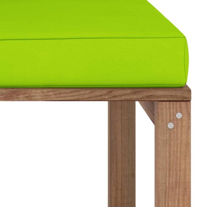 Outdoor-Mittelsofa Paletten mit Kissen in Hellgrün