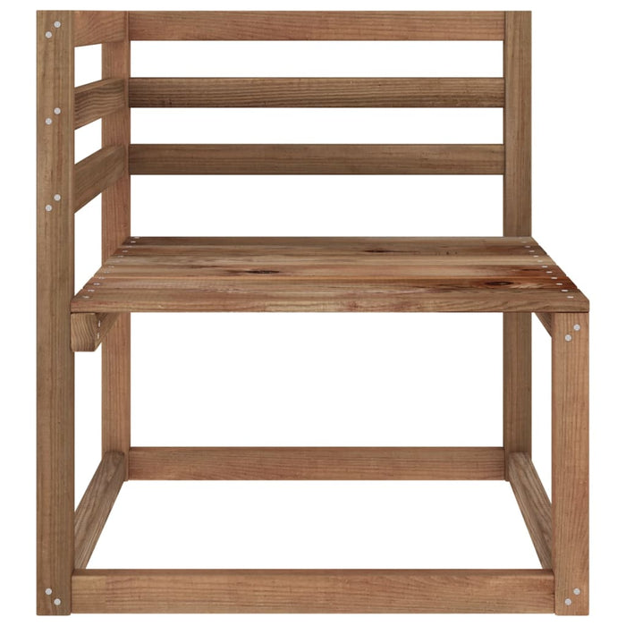 Garten-Palettensofa 3-Sitzer mit Kissen in Creme Kiefernholz