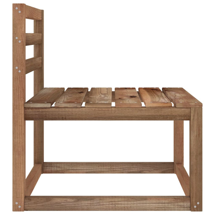 Garten-Palettensofa 3-Sitzer mit Kissen in Hellblau Kiefernholz