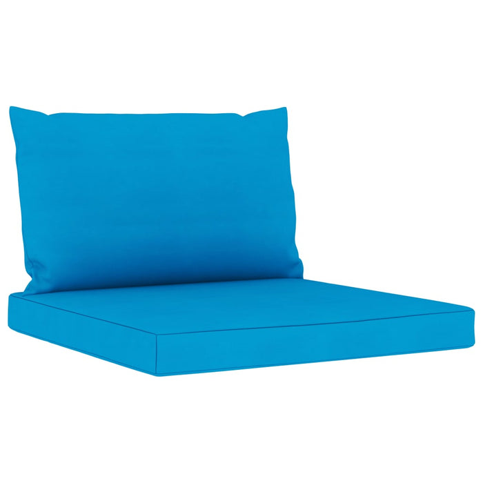 8-tlg. Garten-Lounge-Set mit Kissen in Hellblau