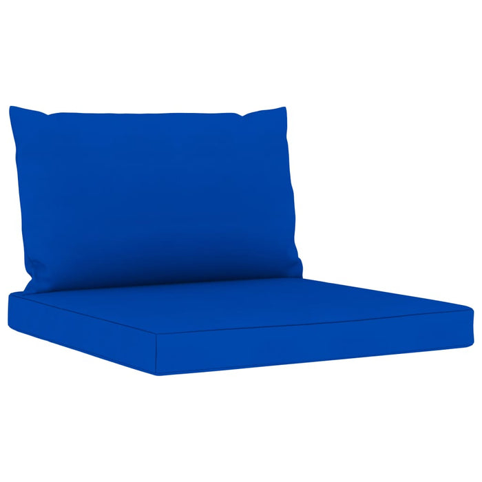 10 pcs. Garden lounge set with cushions in blue